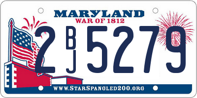 MD license plate 2BJ5279