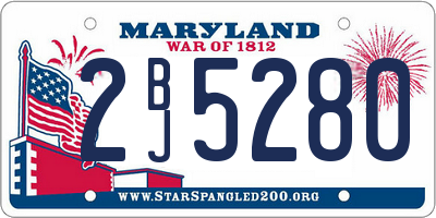 MD license plate 2BJ5280