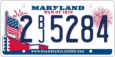 MD license plate 2BJ5284