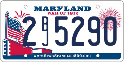 MD license plate 2BJ5290