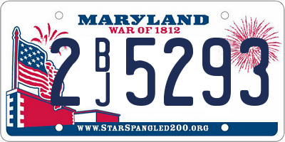 MD license plate 2BJ5293