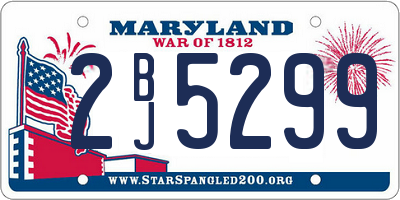 MD license plate 2BJ5299