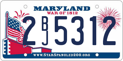 MD license plate 2BJ5312