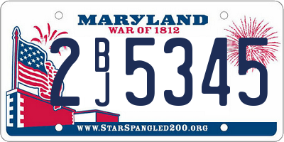 MD license plate 2BJ5345