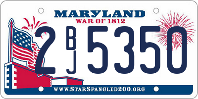 MD license plate 2BJ5350