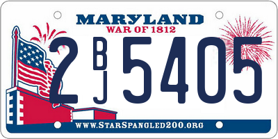 MD license plate 2BJ5405