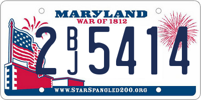 MD license plate 2BJ5414