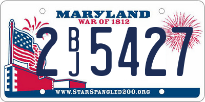 MD license plate 2BJ5427