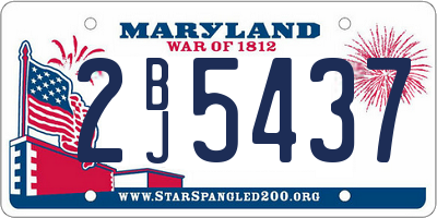 MD license plate 2BJ5437