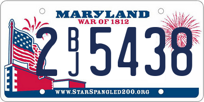 MD license plate 2BJ5438
