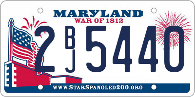 MD license plate 2BJ5440