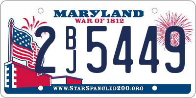 MD license plate 2BJ5449