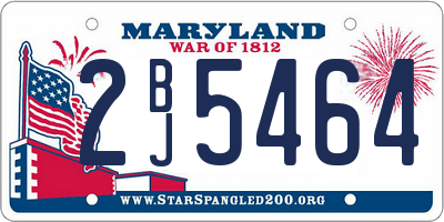 MD license plate 2BJ5464