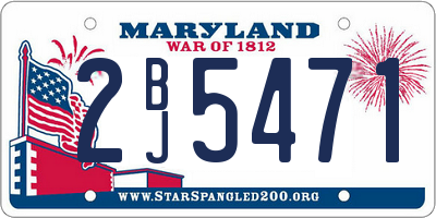 MD license plate 2BJ5471