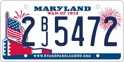 MD license plate 2BJ5472