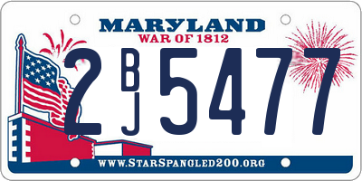 MD license plate 2BJ5477