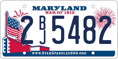 MD license plate 2BJ5482