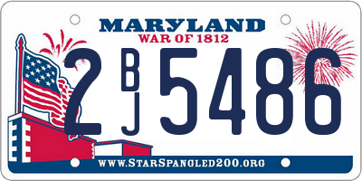 MD license plate 2BJ5486