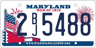 MD license plate 2BJ5488