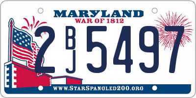 MD license plate 2BJ5497