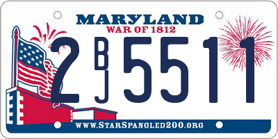 MD license plate 2BJ5511