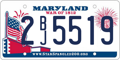 MD license plate 2BJ5519