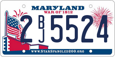 MD license plate 2BJ5524