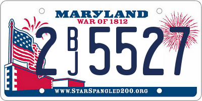 MD license plate 2BJ5527