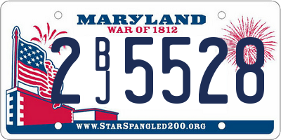 MD license plate 2BJ5528