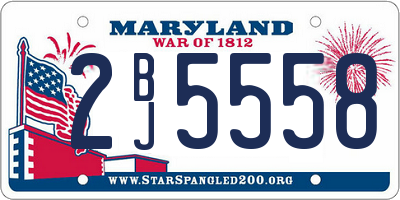 MD license plate 2BJ5558
