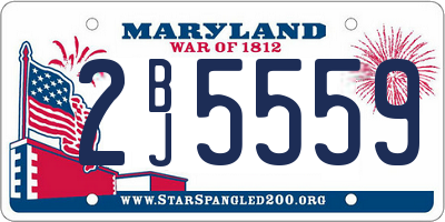 MD license plate 2BJ5559