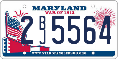 MD license plate 2BJ5564