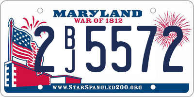 MD license plate 2BJ5572