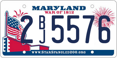 MD license plate 2BJ5576