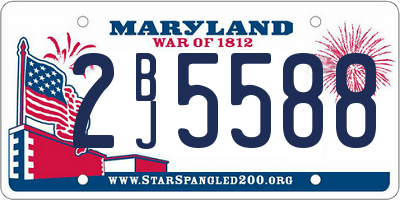 MD license plate 2BJ5588