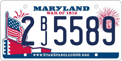 MD license plate 2BJ5589
