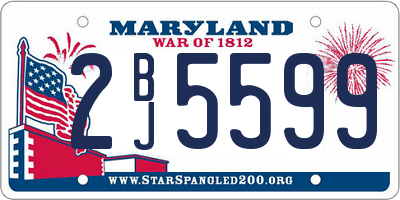 MD license plate 2BJ5599