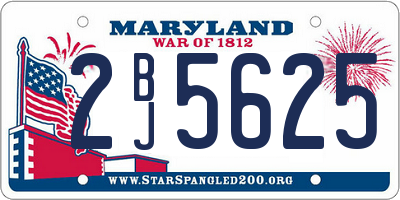MD license plate 2BJ5625