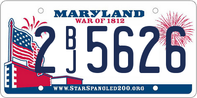 MD license plate 2BJ5626