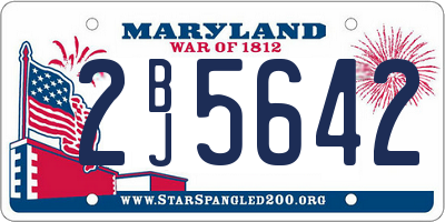 MD license plate 2BJ5642