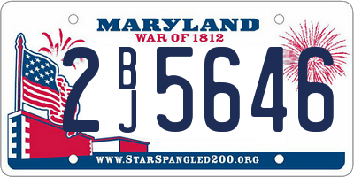 MD license plate 2BJ5646