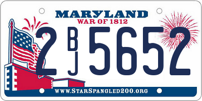 MD license plate 2BJ5652