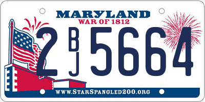 MD license plate 2BJ5664