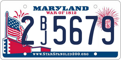 MD license plate 2BJ5679