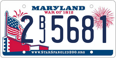 MD license plate 2BJ5681