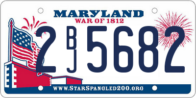 MD license plate 2BJ5682