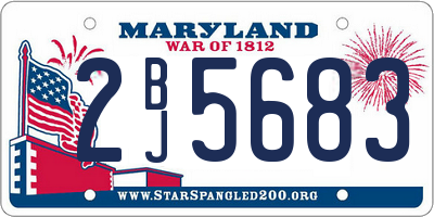 MD license plate 2BJ5683