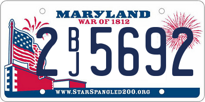 MD license plate 2BJ5692