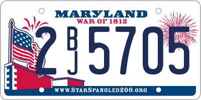 MD license plate 2BJ5705