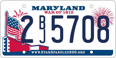 MD license plate 2BJ5708